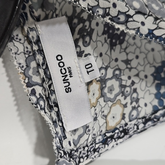 {Suncoo Paris} Blue Floral Print Blouse with Tassle Details - Size XS - Picture 12 of 17